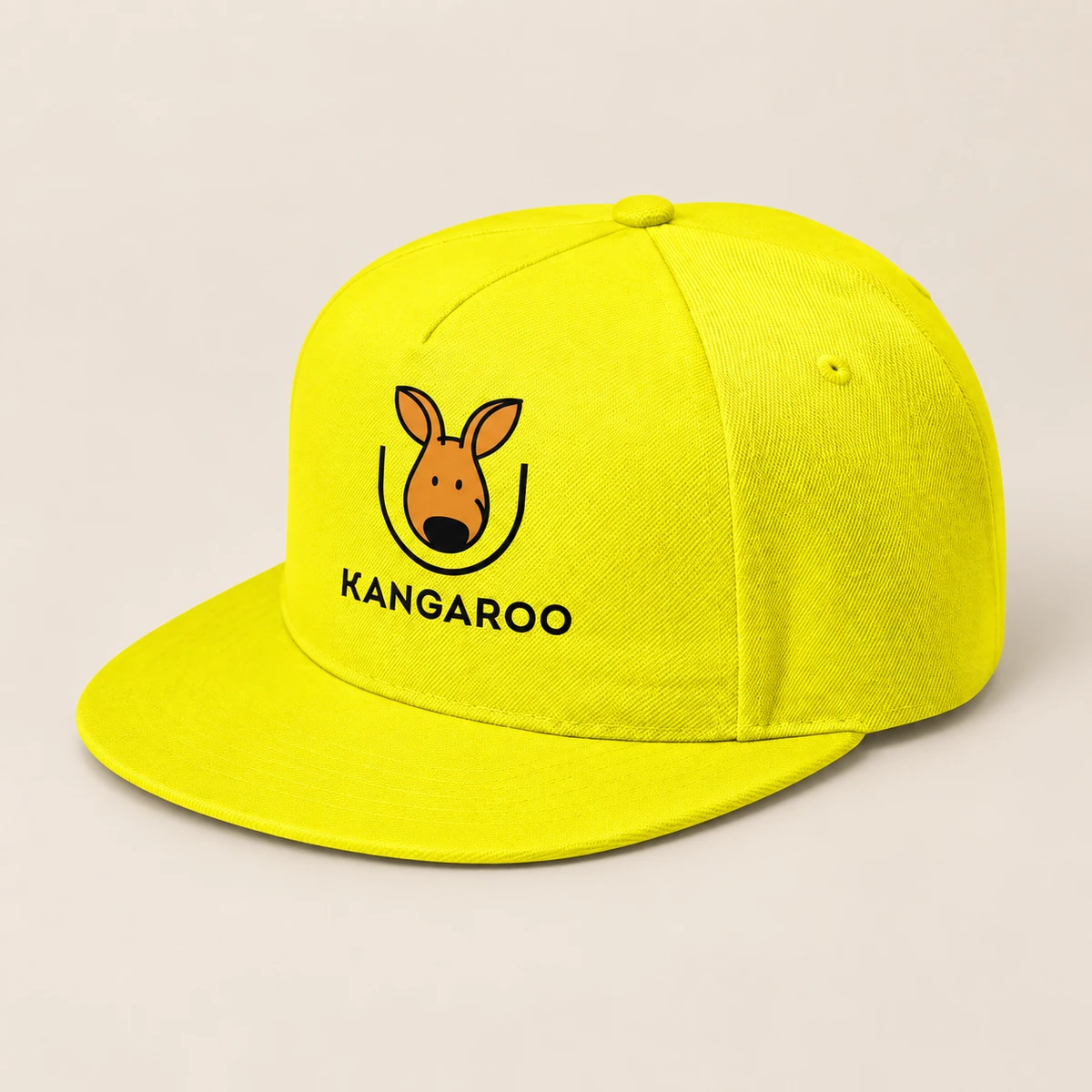 Жовта п’ятипанельна кепка з логотипом KANGAROO