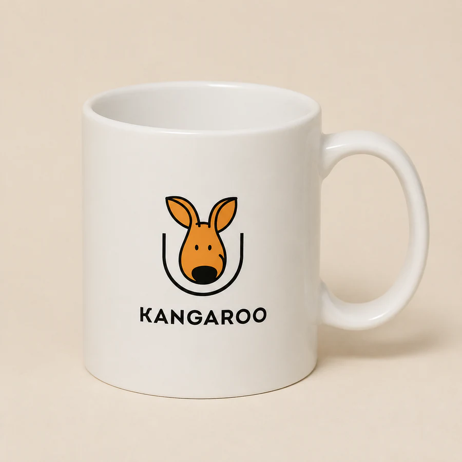Керамічна чашка 340 мл — фото з логотипом KANGAROO