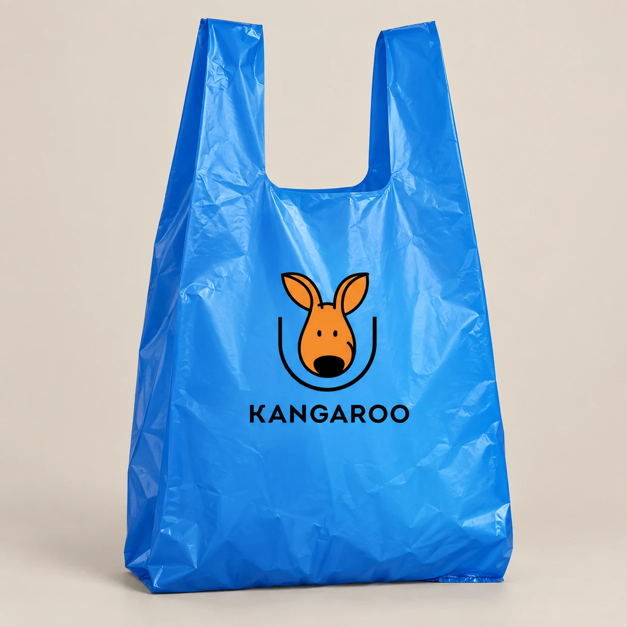 Синій пакет-майка 45 × 75 см з логотипом KANGAROO