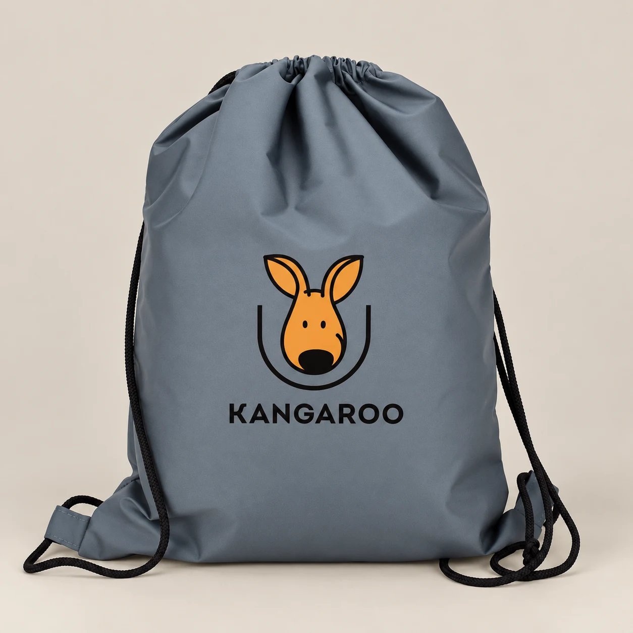 сірий мішечок для взуття 35 × 45 см з логотипом KANGAROO