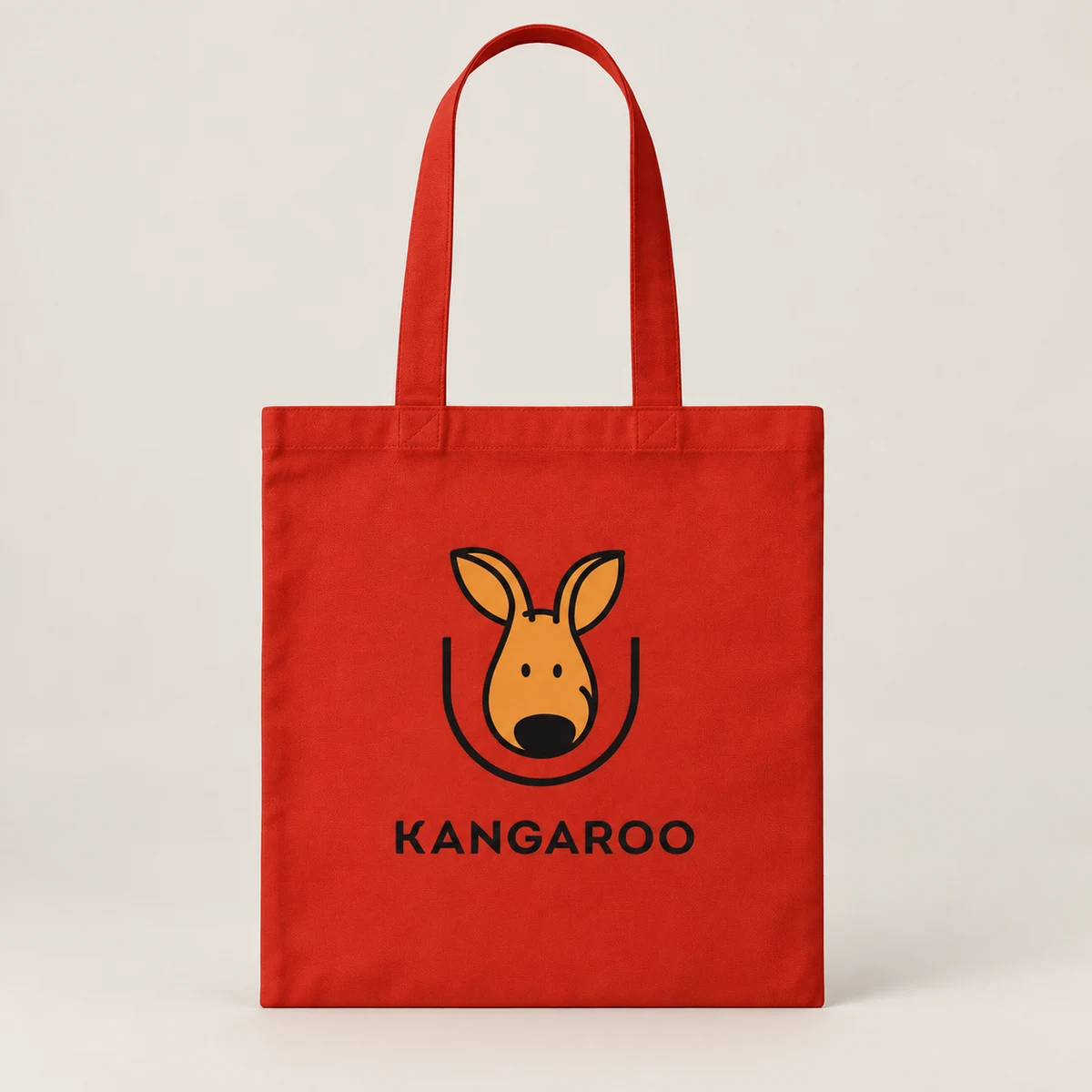 Червоний шопер 38 × 42 см з логотипом KANGAROO