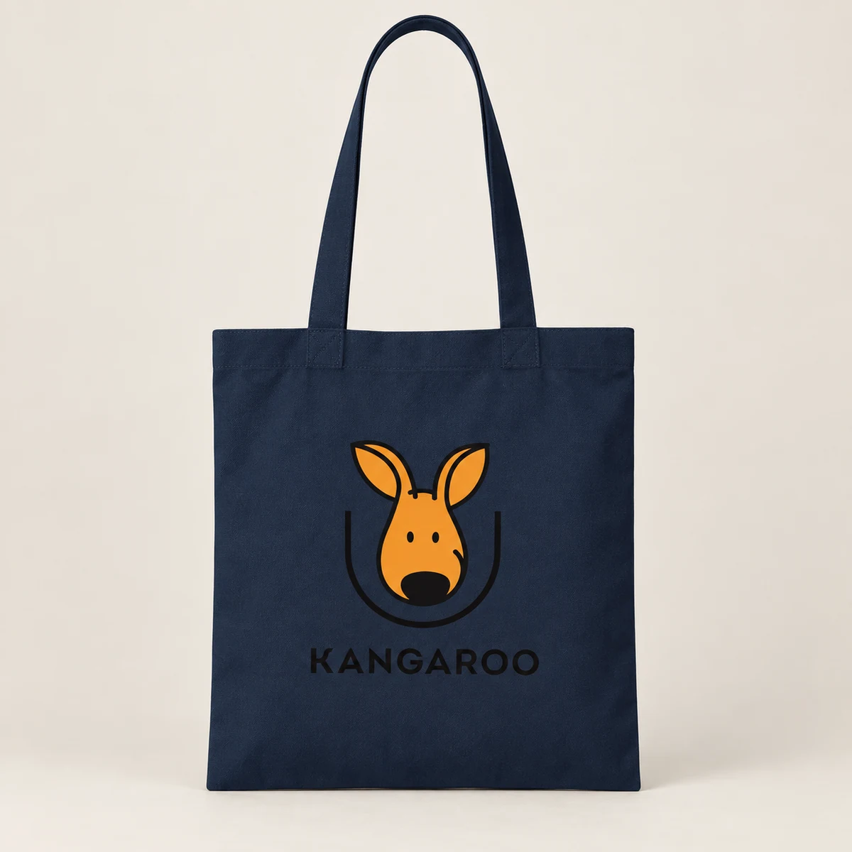 Темно-синій шопер 38 × 42 см з логотипом KANGAROO