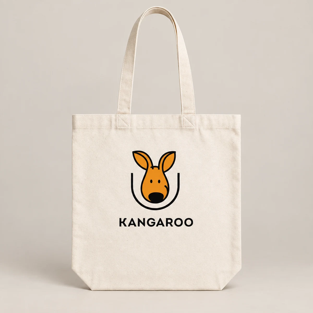 Бежевий з дном і боковими складками 38 × 42 см з логотипом KANGAROO