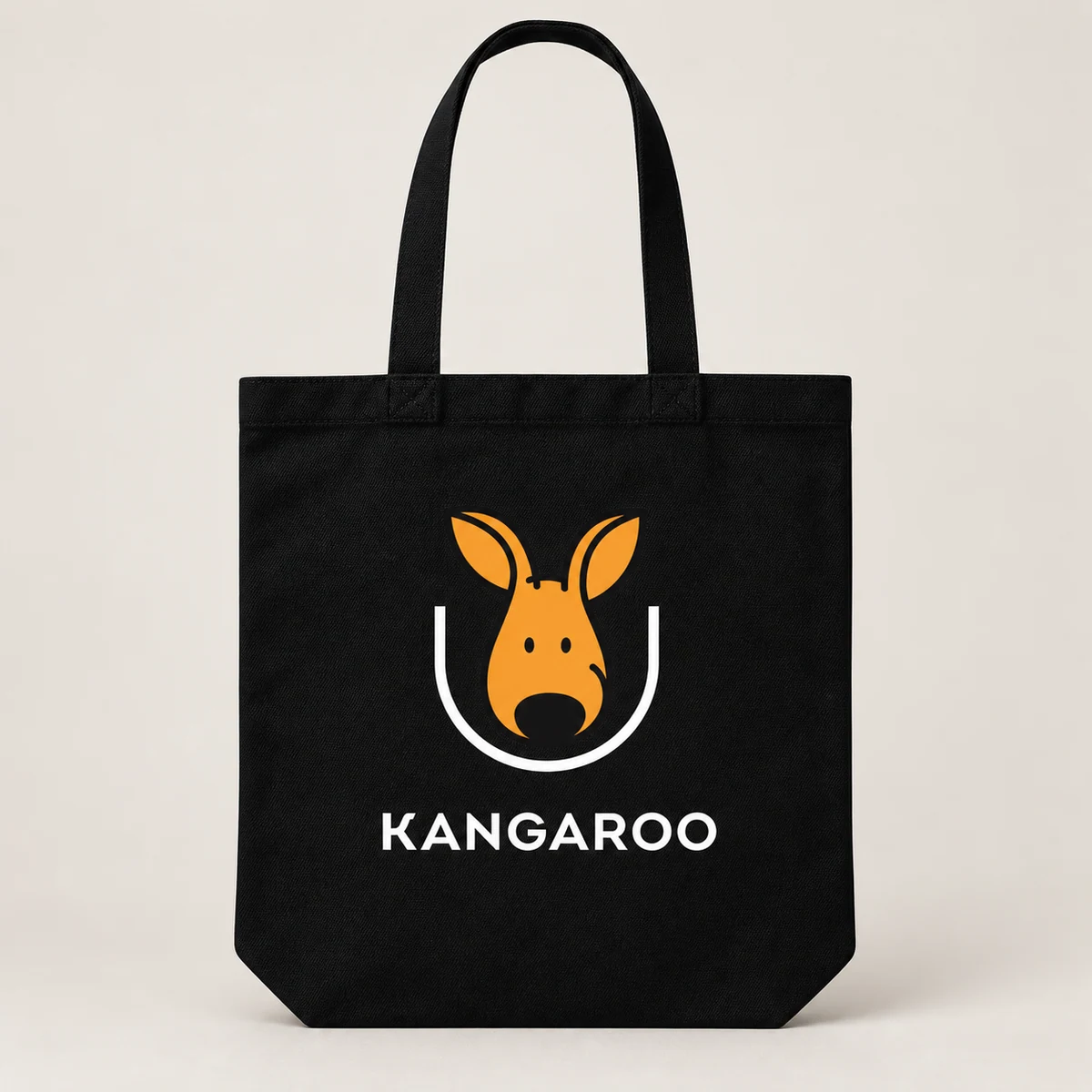 Чорний шопер 38 × 42 см з логотипом KANGAROO
